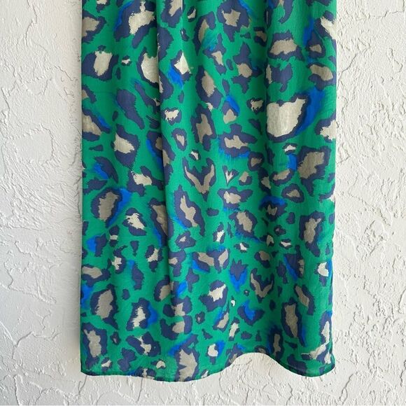 VANESSA VIRGINIA Skirt Women XS Silk Maxi Animal Print Pull On Leopard Cheetah - Picture 4 of 12